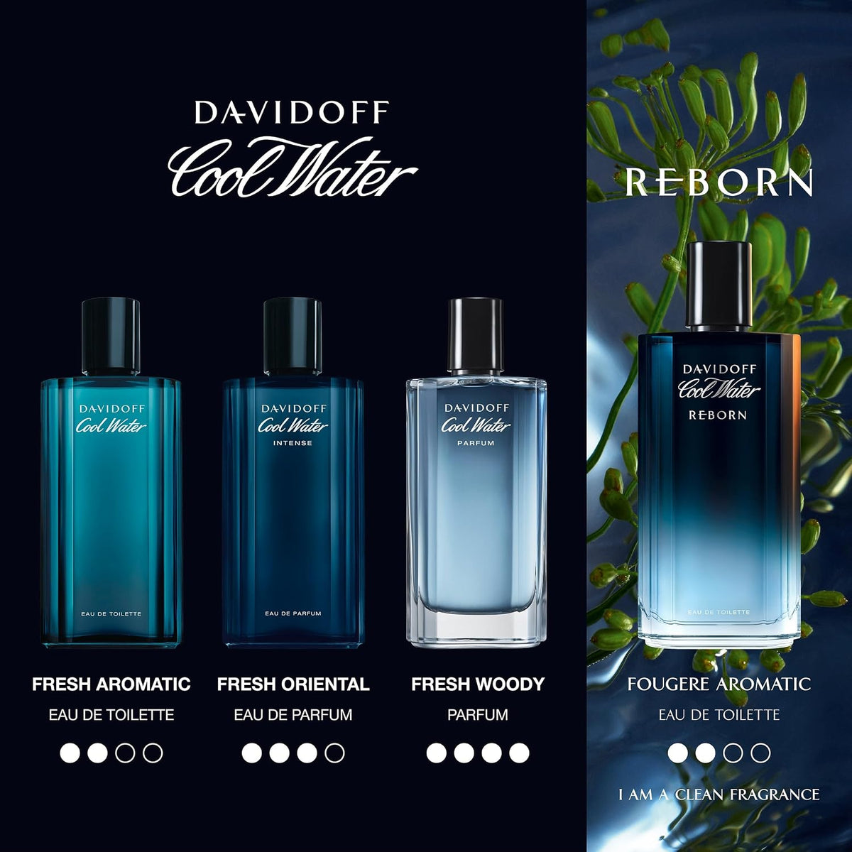 Davidoff Cool Water Intense 4.2 Ounce / 125 ml – Elegant Unisex Eau de Parfum, Fast USA Ship