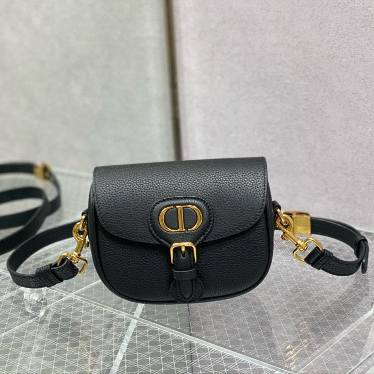 MINI DIOR BOBBY BAG 18 CM IN BLACK CALFSKIN