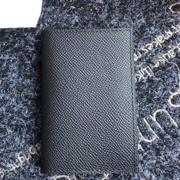 HERM MC² Euclide Card Holder In Black Epsom Leather