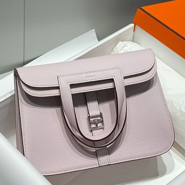 HERM Halzan 25 Bag in Mauve Pale Clemence Leather