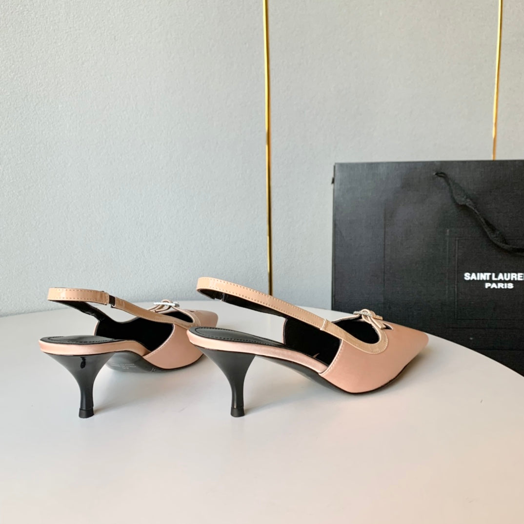 SL BLADE SLINGBACK PINK NUDE SATIN