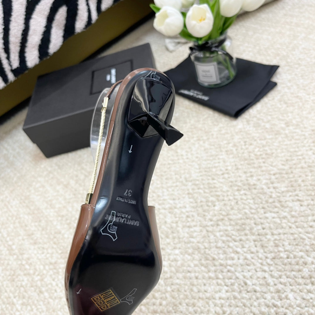 SL BLAKE SLINGBACK PUMPS CARAMEL CALFSKIN