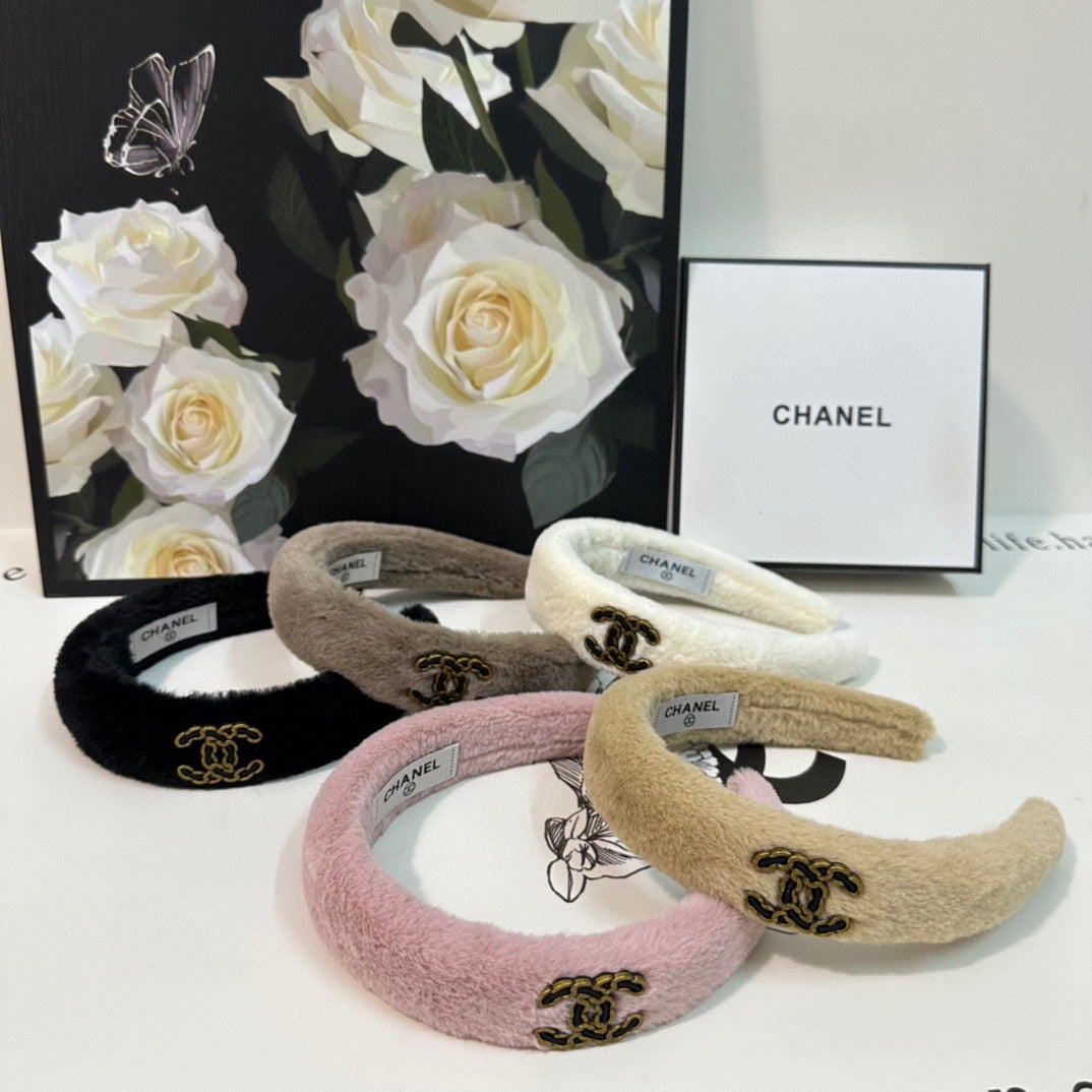 WHITE SHEARLING HEADBAND 151384