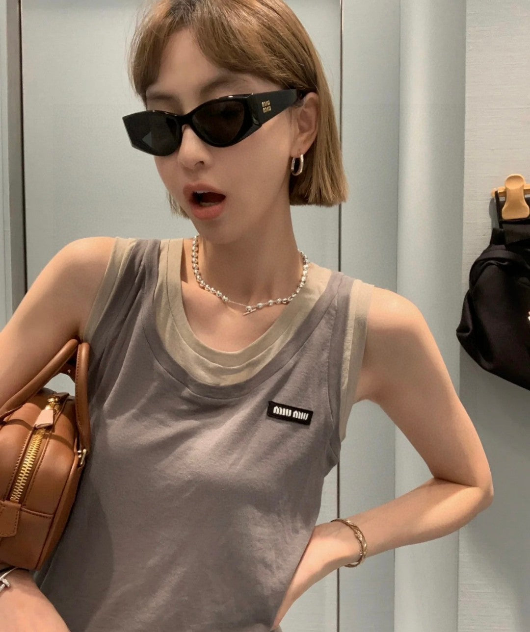 LOGO SUNGLASSES 576812 IN BLACK ACETATE