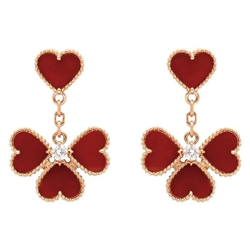 SWEET CLOVER CARNELIAN EARINGS