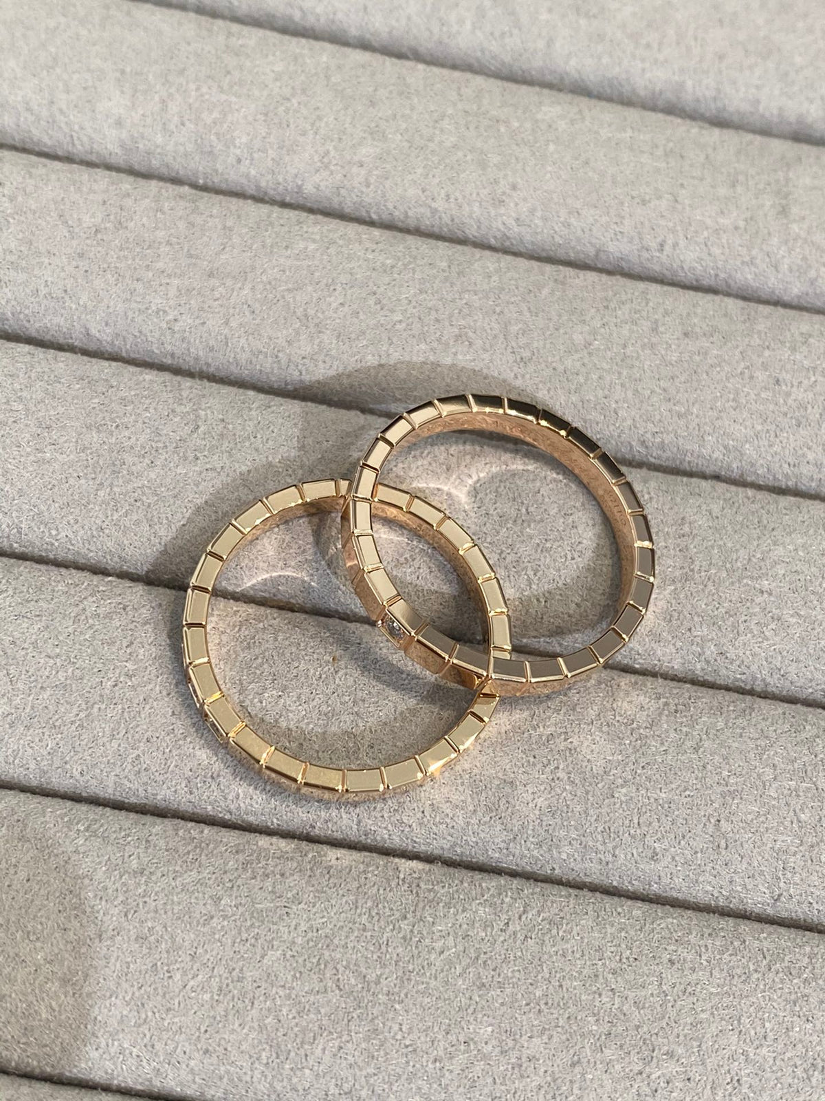 ICE CUBE PINK GOLD RING