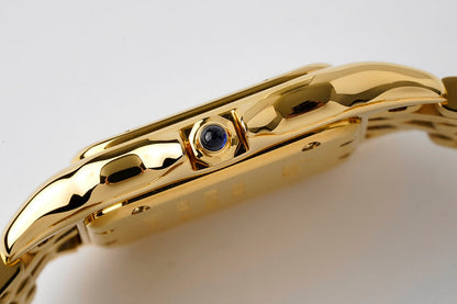 PANTHERE 27MM GOLD CASE WHITE DIAL