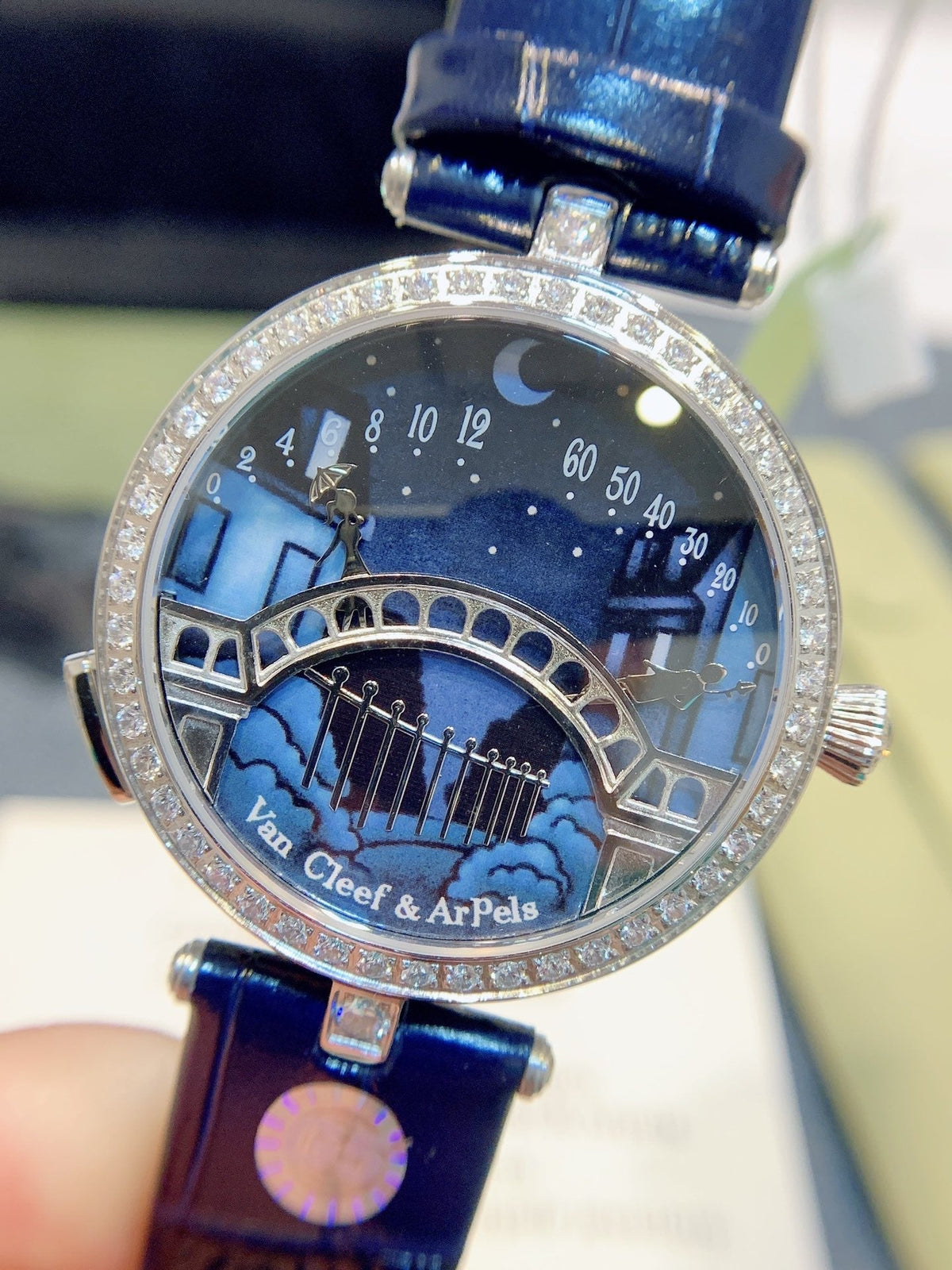 LADY ARPELS LOVER BRIDGE BLUE CROCODILE