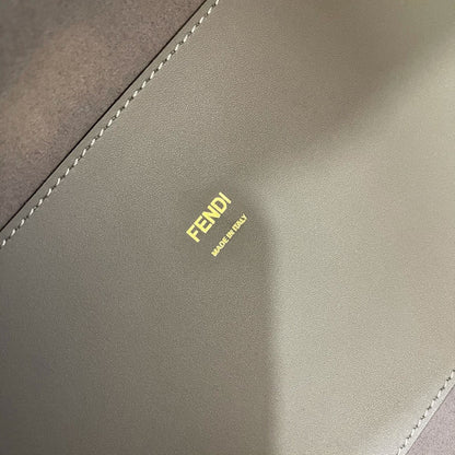 SHINE LARGE 35 TOTE IN SHADOW GREY CALFSKIN