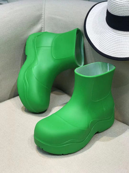 PUDDLE ANKLE BOOT IN EMERALD GREEN RUBBER