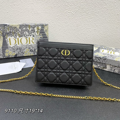 CARO POUCH 19 BAG IN BLACK CALFSKIN