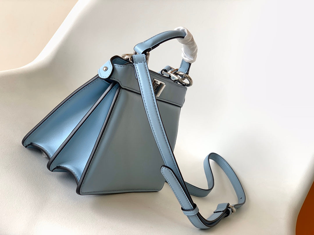Peekaboo ISeeU Petite 20 Bag Baby Blue Lambskin Shw