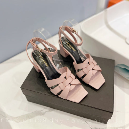 SL TRIBUTE SANDAL PASTEL PINK CALFSKIN