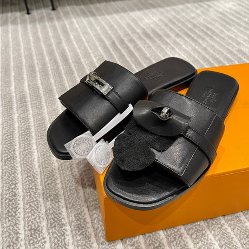 GABRIEL SANDAL BLACK CALFSKIN