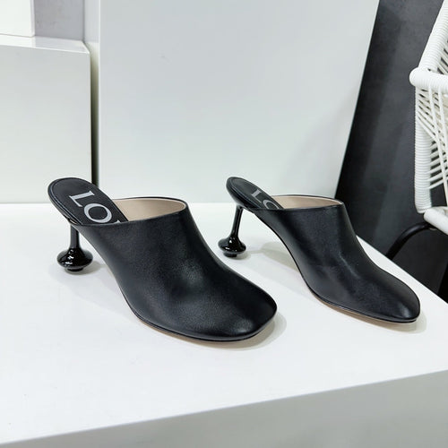 LW TOY MULE 95 BLACK CALFSKIN