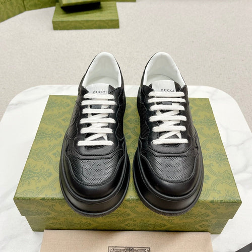 GG EMBOSSED TRAINER BLACK CALFSKIN