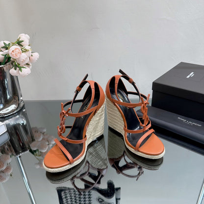 SL CASSANDRA WEDGE ESPADRILLES SIENNA CALFSKIN