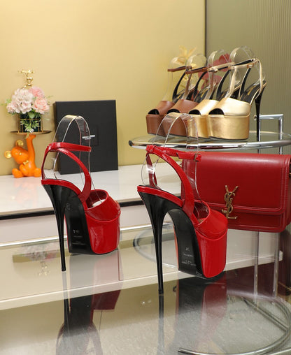 SL SUPER HIGH HEELS SANDAL RED CALFSKIN
