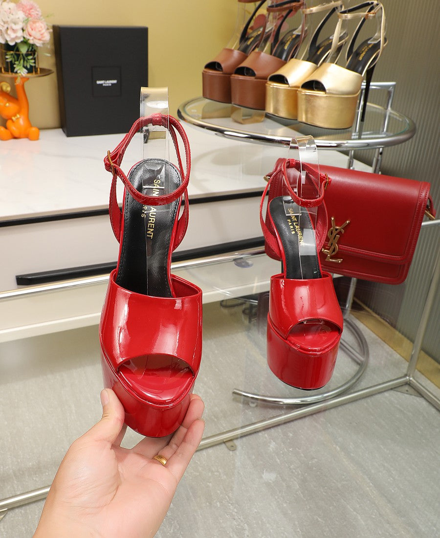 SL SUPER HIGH HEELS SANDAL RED CALFSKIN