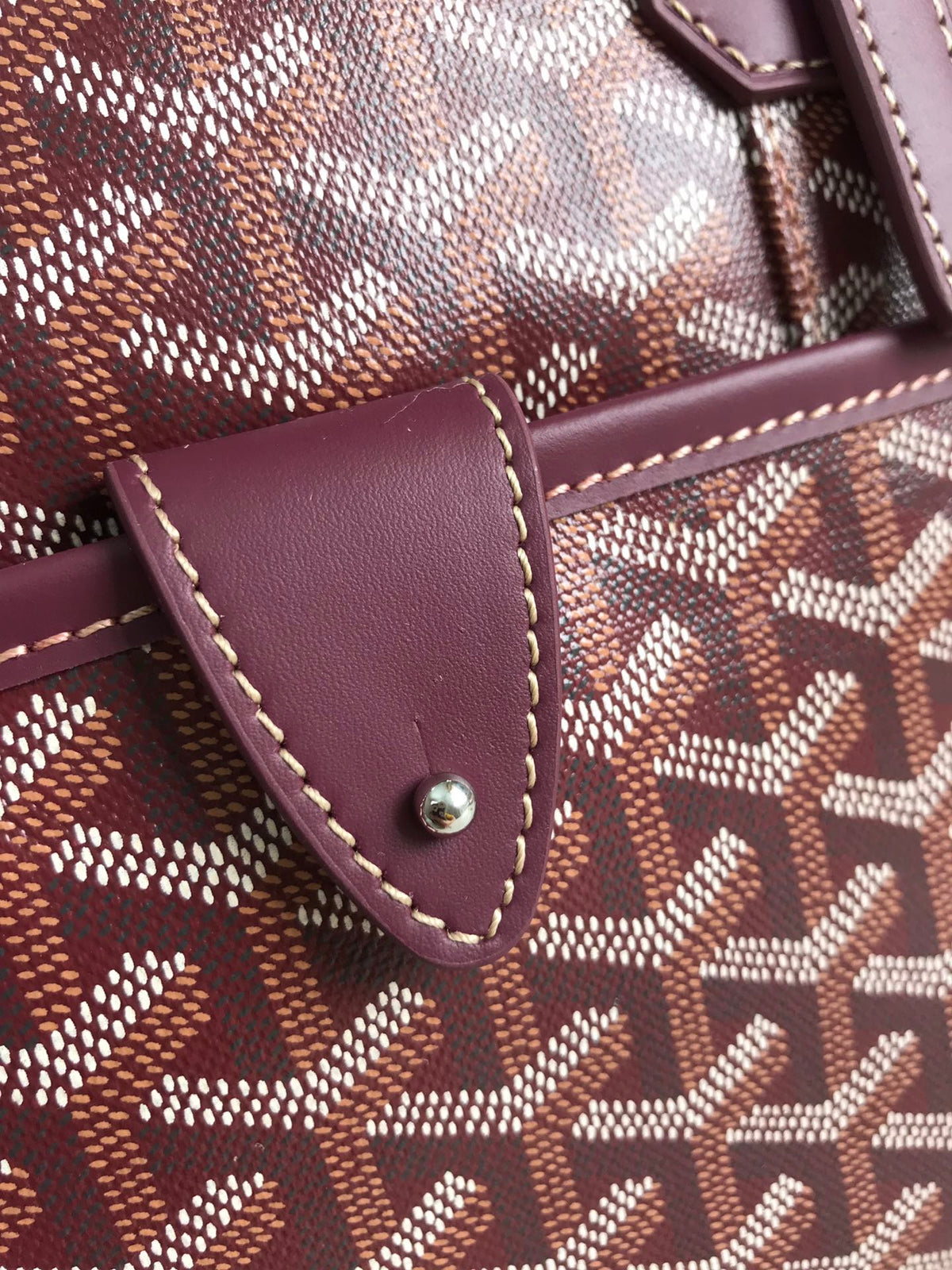 AMBASSADE DOCUMENT CASE 35 IN WINE RED GOYARDINE CANVAS