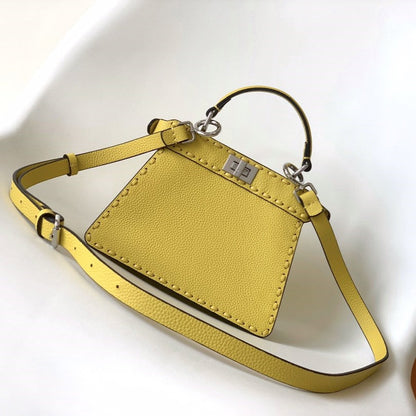 Peekaboo ISeeU Petite 20 Bag Yellow Leather Shw