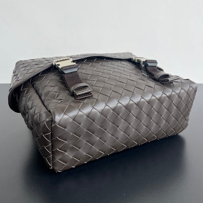 POSTINO BAG 30 IN HICKORY BROWN CALFSKIN