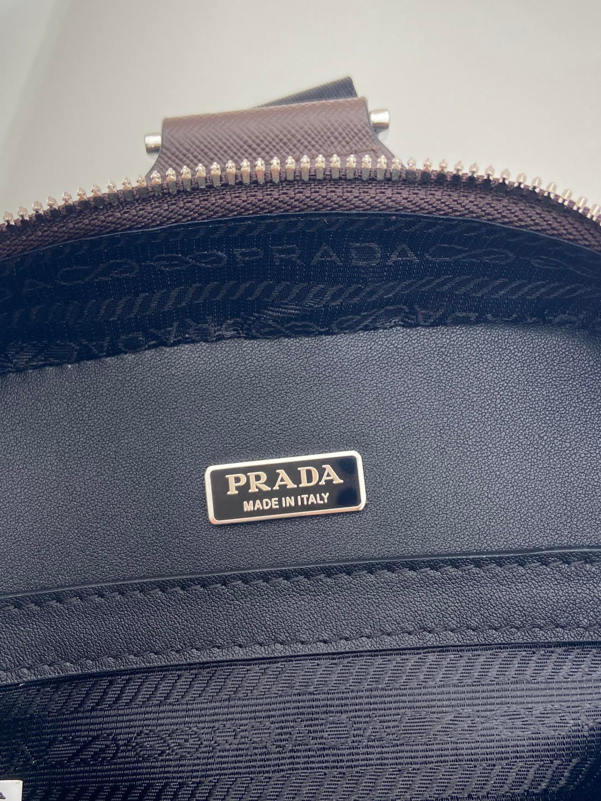 CHEST BAG 20 IN CHOCOLATE SAFFIANO LEATHER