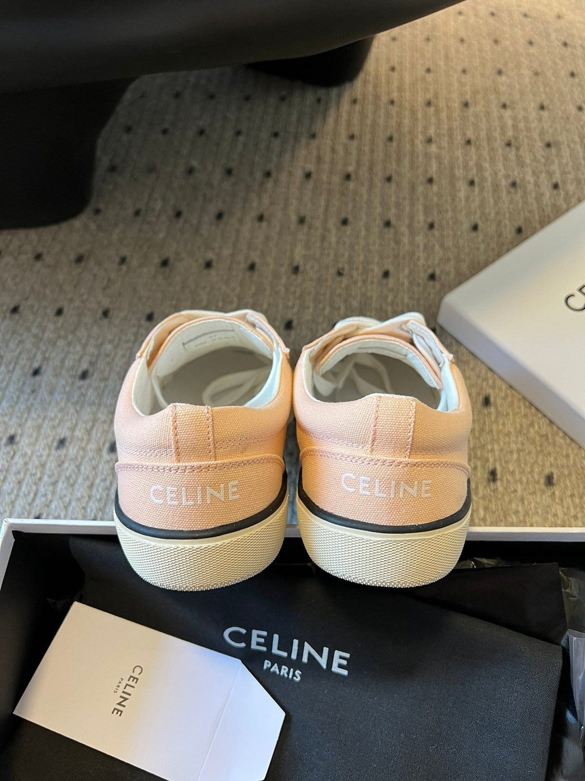 TRAINER LOW LACE-UP SNEAKER IN LIGHT ORANGE CANVAS