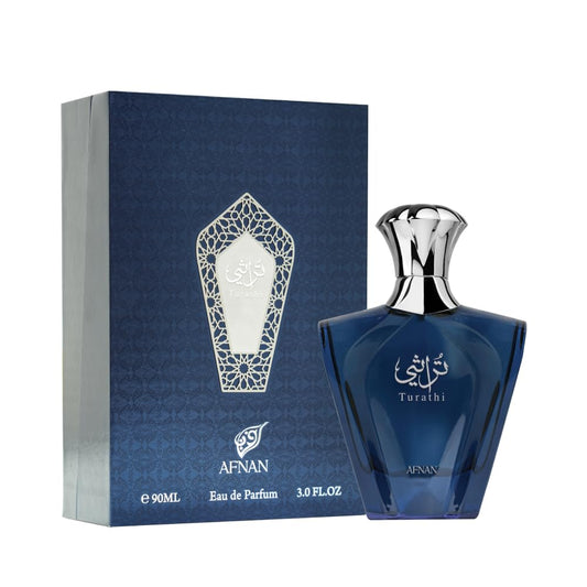 Afnan Turathi Blue 3.0 fl oz / 90 ml – Elegant Unisex Eau de Parfum, Fast USA Ship