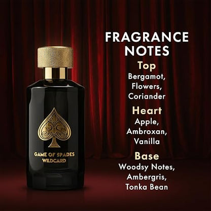 Jo Milano Game of Spades Wildcard 3.40 Ounce / 100 ml – Elegant Unisex Eau de Parfum, Fast USA Ship