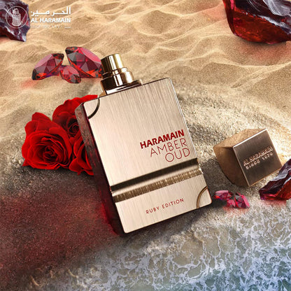 Al Haramain Amber Oud Ruby Edition Unisex Arabian Perfume Men Long Lasting 3.4 fl oz / 100 ml for Men | Genuine Designer Fragrance – Free Delivery