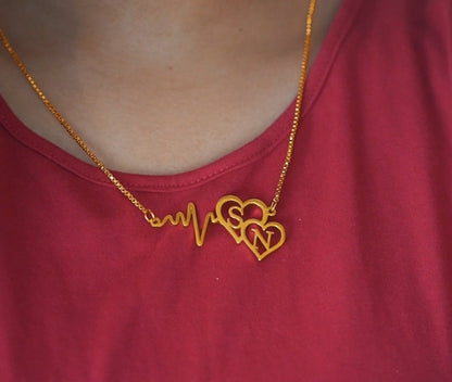 Customized Name Heartbeat Necklace ✨