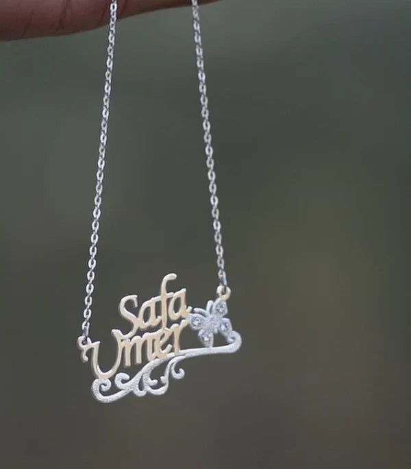 Customized Name Necklace – Personalized Name Pendant with Heart | Custom Jewelry Gift for Women