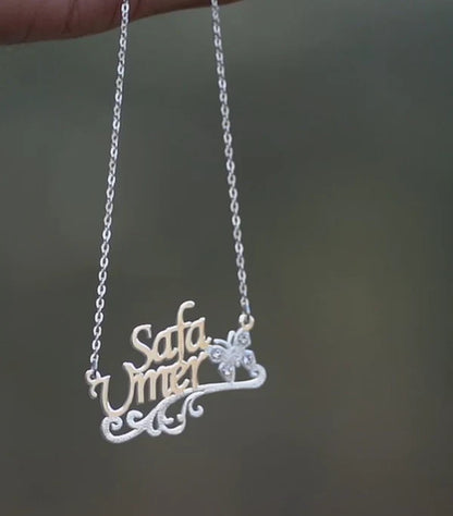 Customized Name Necklace – Personalized Name Pendant with Heart | Custom Jewelry Gift for Women