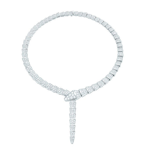 SERPENTI SILVER DIAMOND NECKLACE