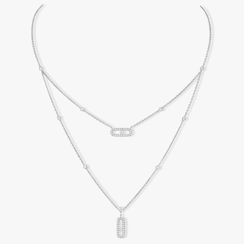 MOVE 2 ROW DIAMOND NECKLACE