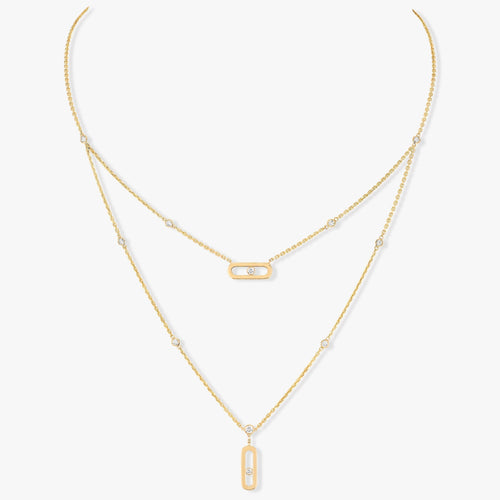 MOVE UNO 2 ROW DIAMOND NECKLACE