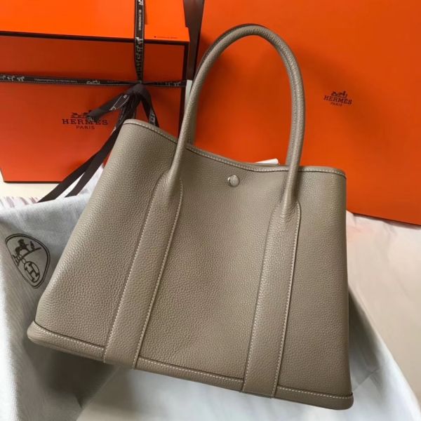 HERM Garden Party 36 Bag In Grey Clemence Leather