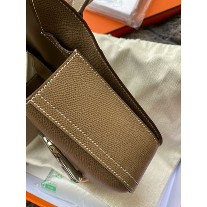 HERM Della Cavalleria II Mini Bag in Taupe Epsom Calfskin