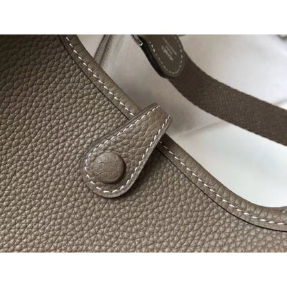 HERM Evelyne III TPM Bag In Taupe Clemence Leather