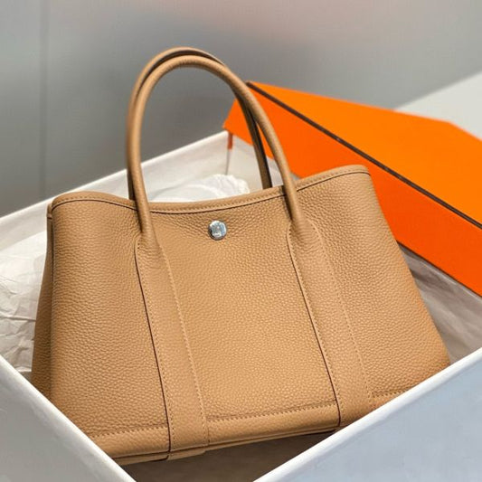 HERM Garden Party 30 Bag In Chai Taurillon Leather