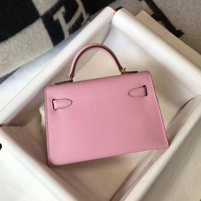 HERM Kelly Mini II Bag In Mauve Sylvestre Epsom Leather GHW