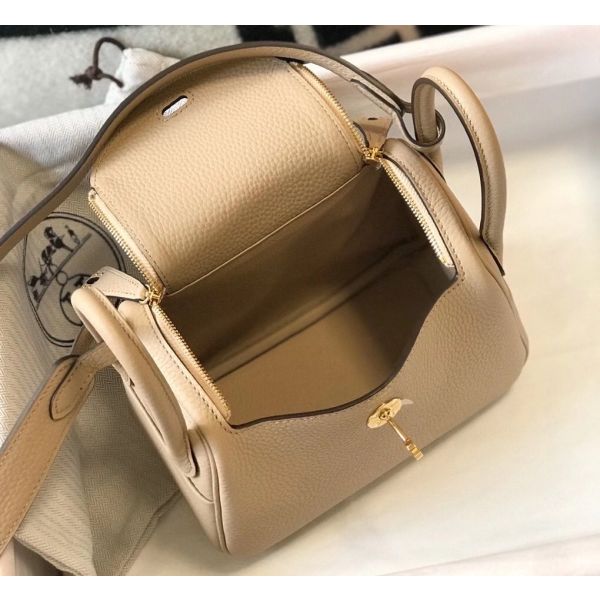 HERM Lindy Mini Bag In Trench Clemence Leather GHW