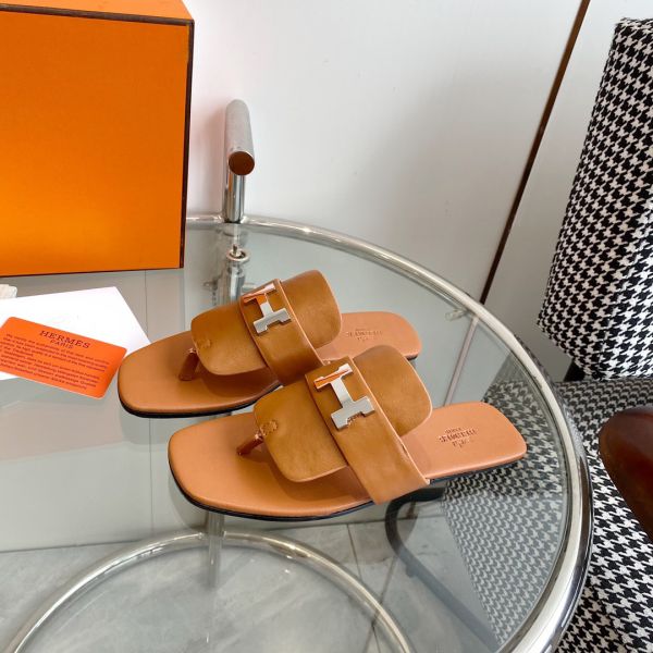 HERM Galerie Sandals In Brown Calfskin