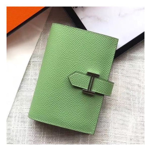 HERM Bearn Mini Wallet In Vert Criquet Epsom Leather