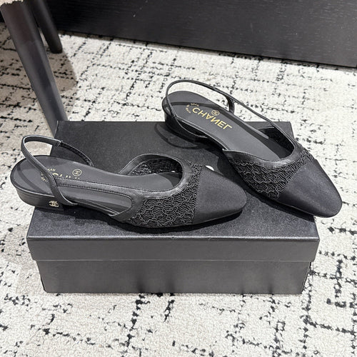 SLINGBACK 25S IN BLACK FABRIC