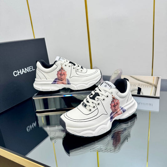 TRAINERS SNEAKER IN WHITE CALFSKIN WITH STICKER 238628