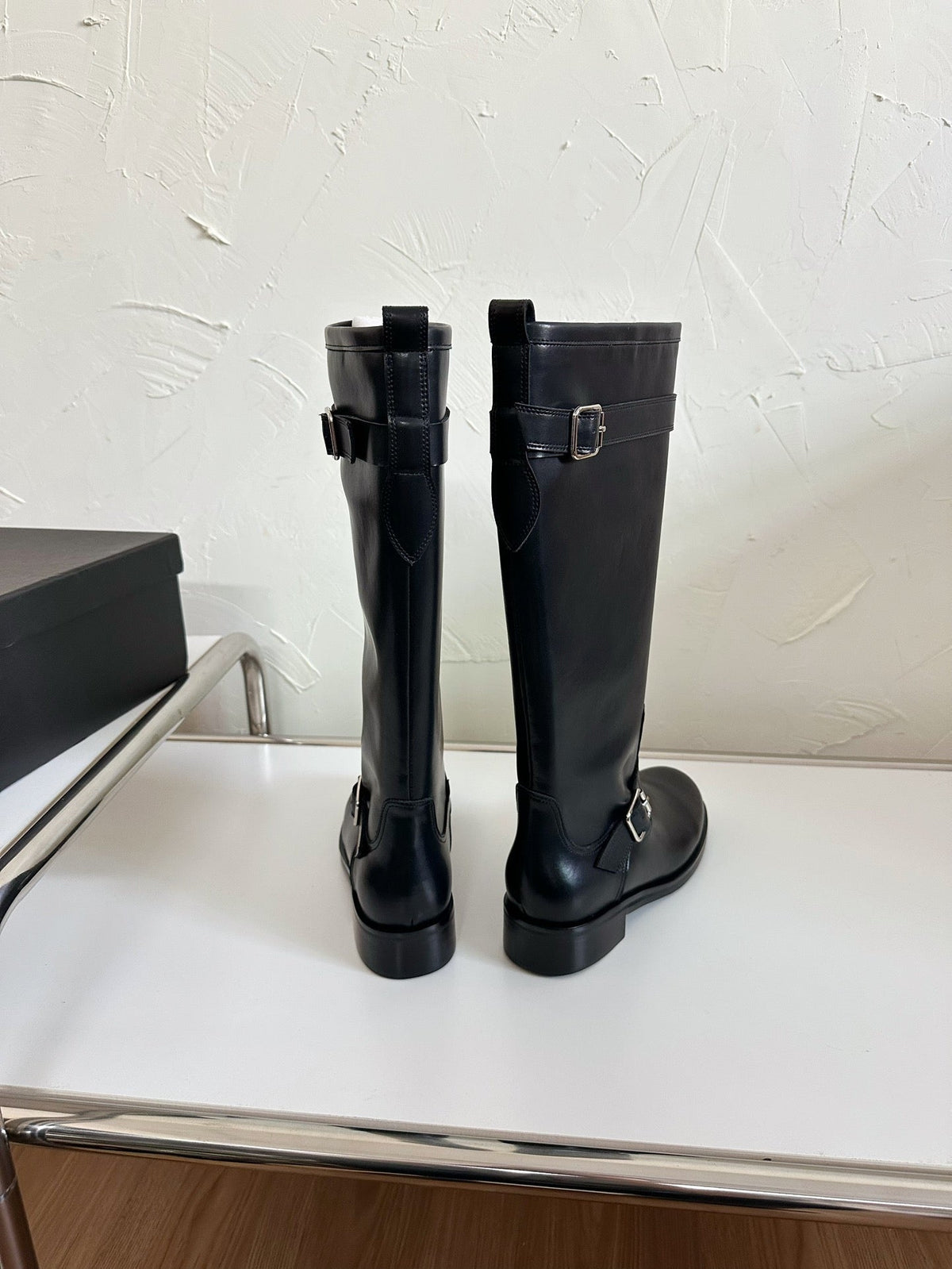 RIVER BOOTS IN BLACK SMOOTH CALFSKIN