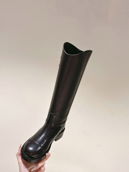 CC HIGH BOOTS BROWN CALFSKIN