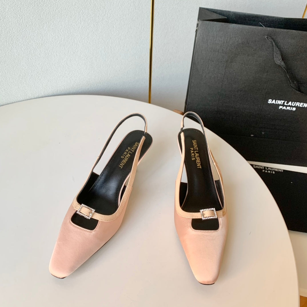 SL BLADE SLINGBACK PINK NUDE SATIN